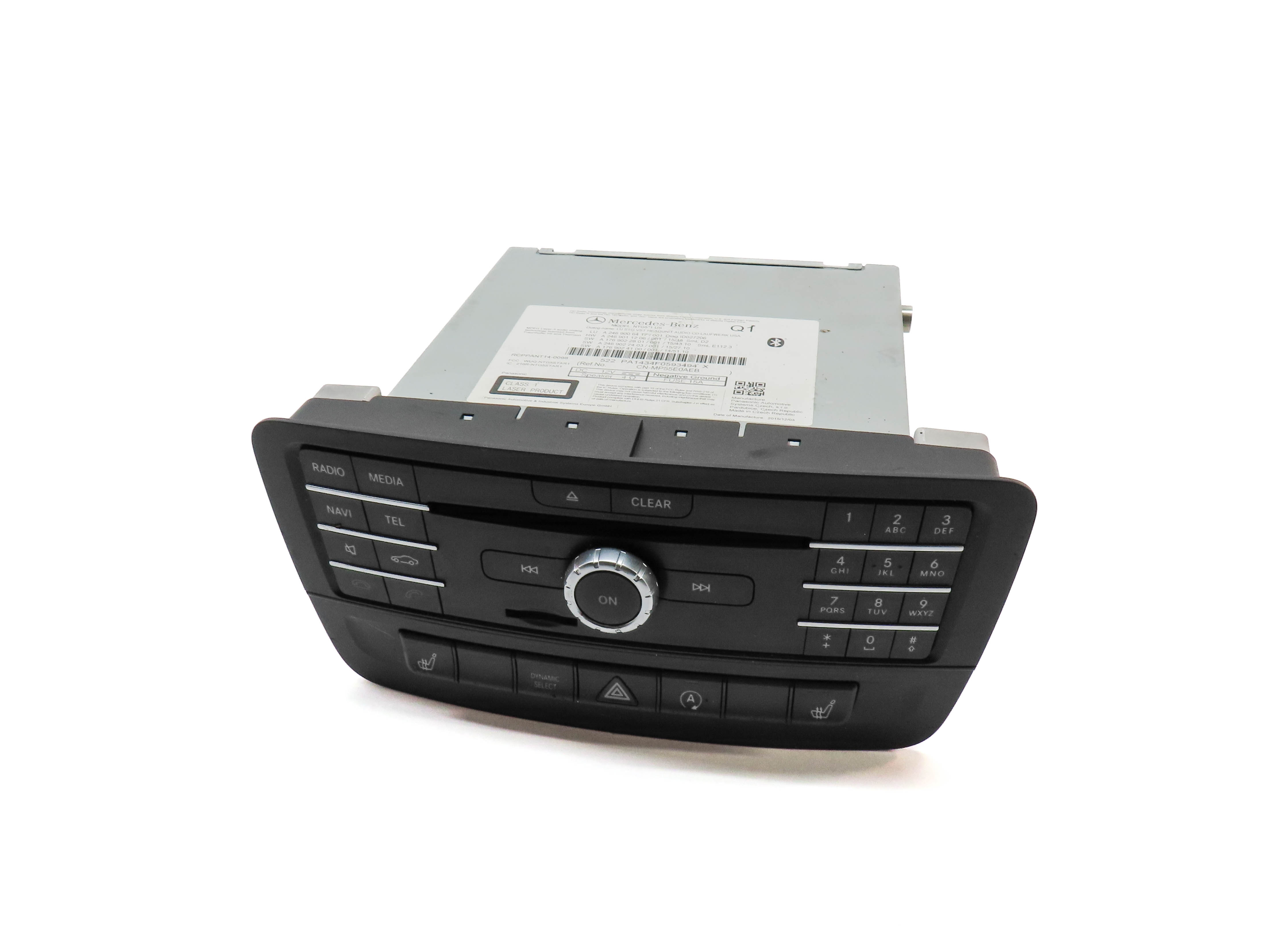 16-20 MERCEDES B CLA GLA CLASS (C117 W246 X156) CD NAVIGATION STEREO RECEIVER — exact item pictured